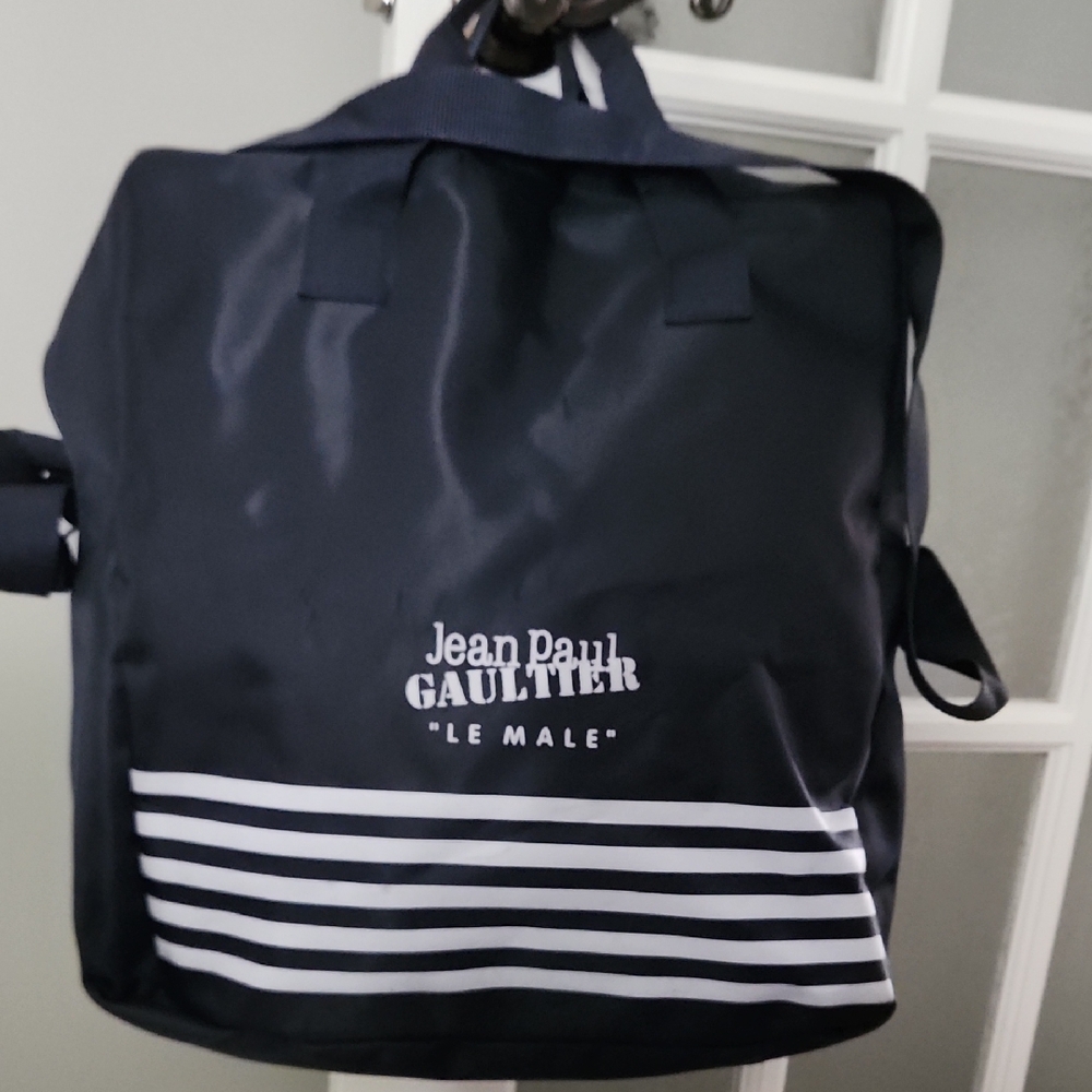 Jean Paul Gaultier Blue and White Duffel Bag